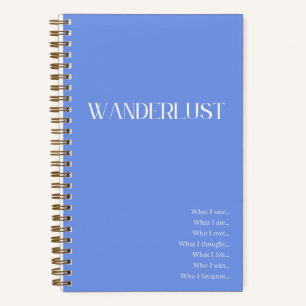 "Wanderlust" Blue Travel Journal Notizbuch
