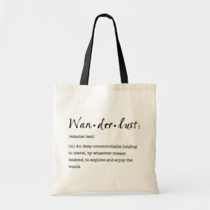 Wanderlust-Definitions-Tasche - Schwarzes Tragetasche