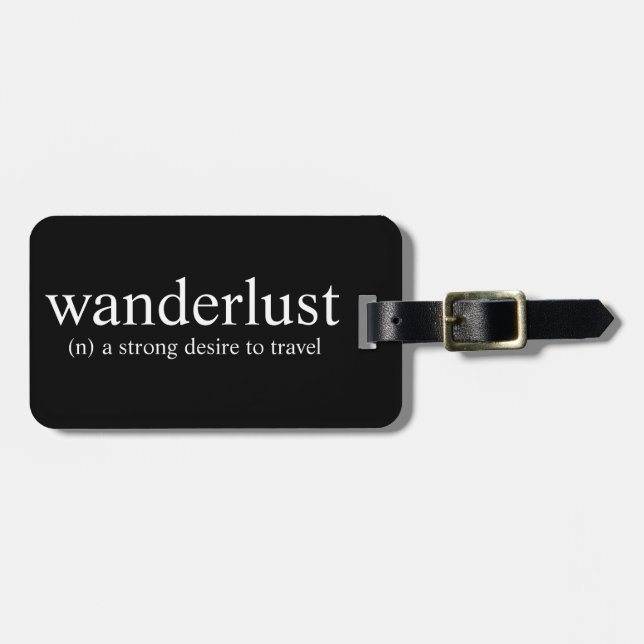 Wanderlust Gepäckanhänger (Vorderseite horizontal)