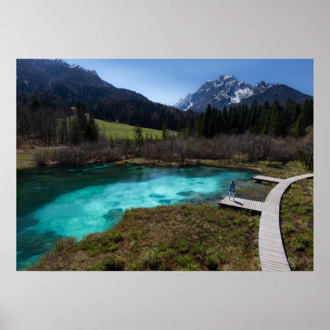 Wanderlust in Zelenci, Slowenien Poster (Vorne)