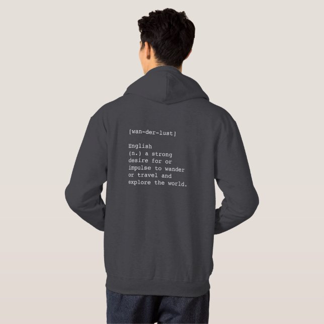 Wanderlust Men Hoodie (Schwarz voll)