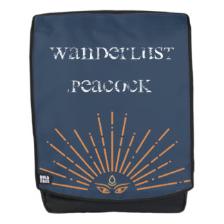 Wanderlust-Pfau-Rucksack Rucksack