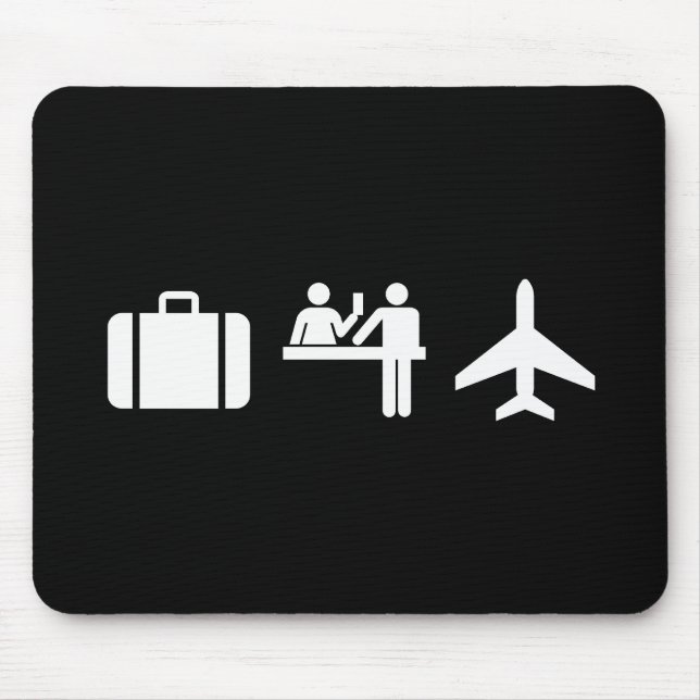 Wanderlust-Piktogramm Mousepad (Vorne)