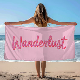 Wanderlust Pink Dream Puppe | Mädchenhaftes Dollco Strandtuch