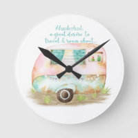 Wanderlust Quote Retro Camper Caravan