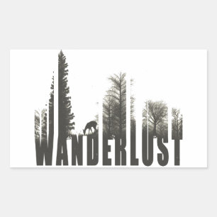 Wanderlust Rechteckiger Aufkleber
