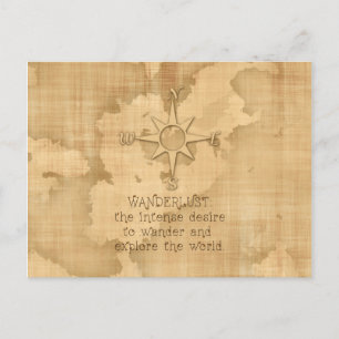 "Wanderlust.." Reisekostenvoranschlag für Vintages Postkarte