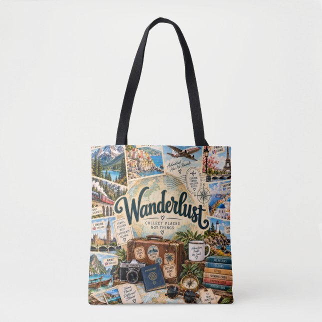 Wanderlust-Reisetasche (Vorderseite)