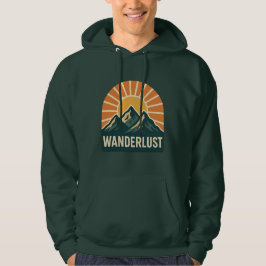 Wanderlust Retro Blue Mountain Sonnenaufgang Outdo Hoodie