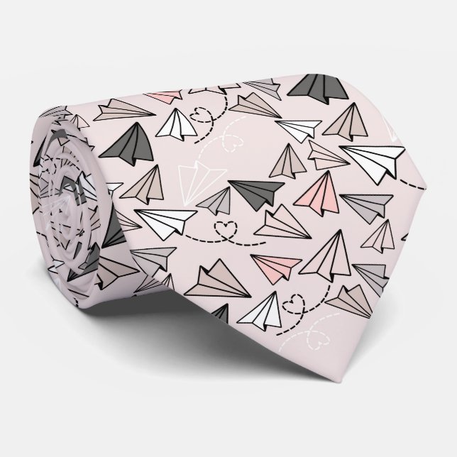 Wanderlust Travel Pattern Neck Tie Krawatte (Gerollt)