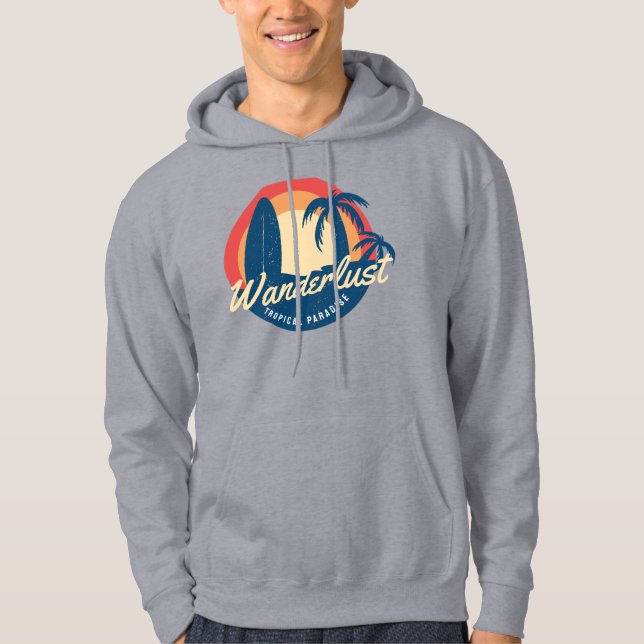 Wanderlust Tropical Paradise Hoodie (Vorderseite)