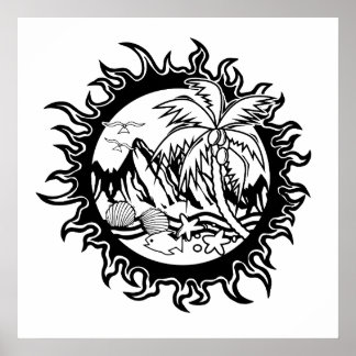 Wanderlust, tropische Orte zu erkunden Poster