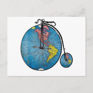 Wanderlust Vintage-Fahrrad Postkarte