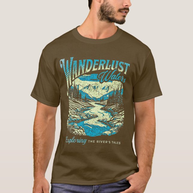 Wanderlust Waters Men's Basic T - Shirt (Vorderseite)