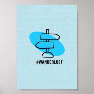 Wanderlust-Wegweiser - Minimalistisch Poster