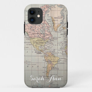 Wanderlust Weltkarte Smartphone-Hülle mit individu iPhone 11 Hülle