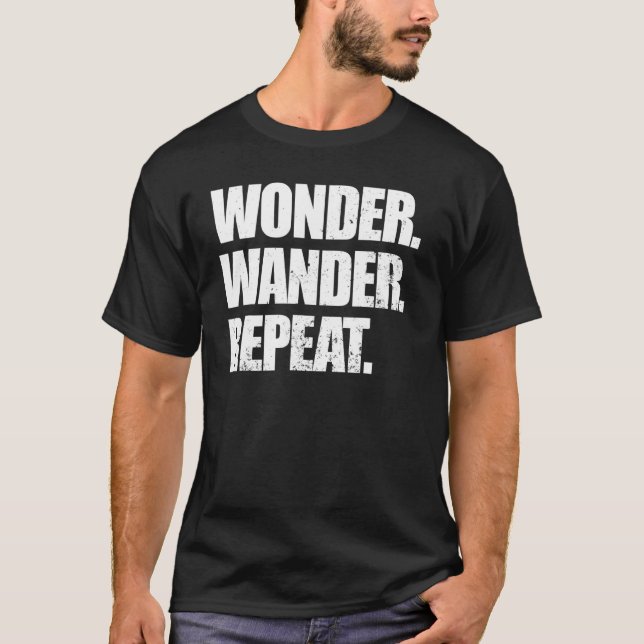 Wanderlust Women Men Vacay Wanderung Wandern Hik T-Shirt (Vorderseite)