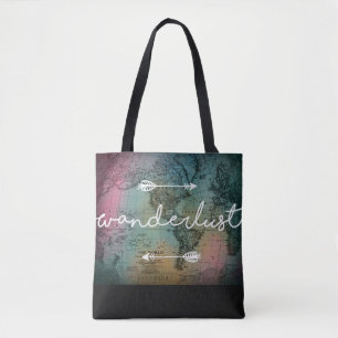 Wanderlust World Map Toop Bag
