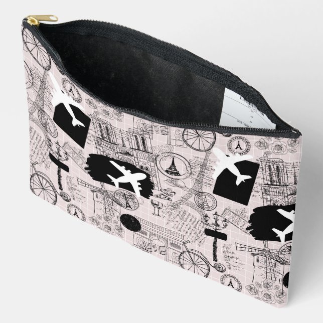 Wanderlustenmuster Zubehörtasche (Offen)