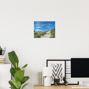 Wandermotto 'Ein Schritt nach dem anderen' Poster