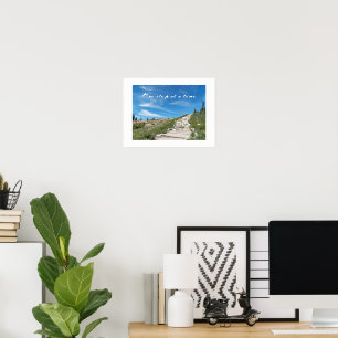 Wandermotto 'Ein Schritt nach dem anderen' Poster