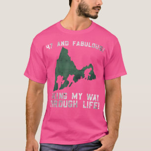 Wandern 47. Geburtstag Vierundvierzig Jahre alter T-Shirt