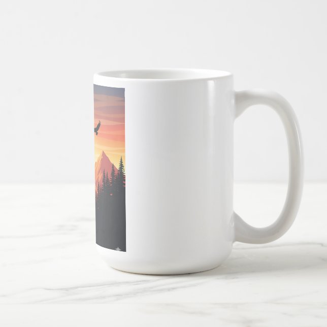 Wandern Abenteuer Sonnenuntergang T - Shirt Locarn Kaffeetasse (Rechts)