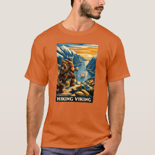 Wandern am Wikingerfjord - im Stil eines Vintage-U T-Shirt