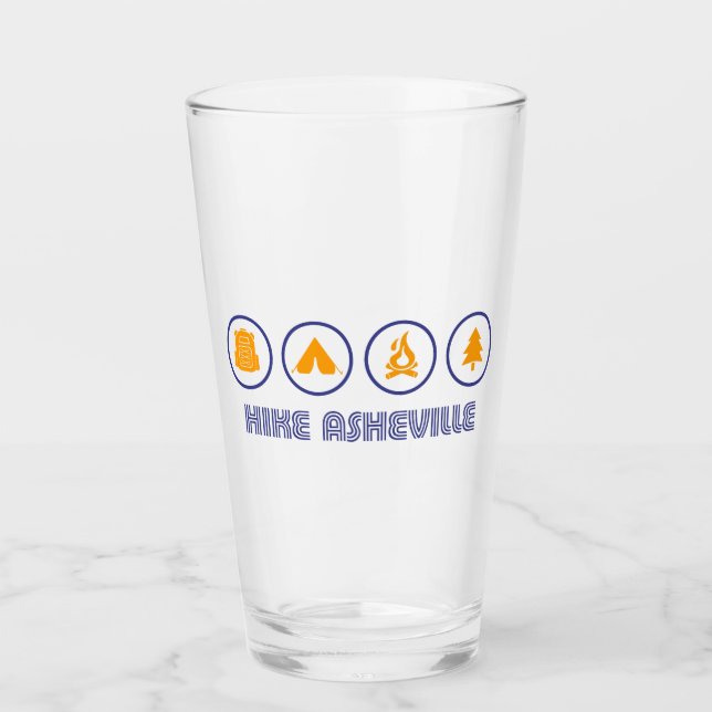 Wandern Asheville North Carolina Glas (Vorderseite)