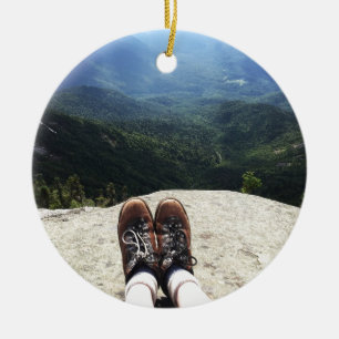 Wandern auf die Welt (Version 1) Keramik Ornament