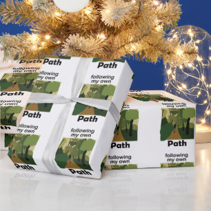 Wandern auf meinem eigenen Pfad Wanderlust Geschenkpapier