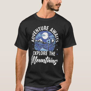 Wandern Berge Bergsteigen Wanderer Trek Ich Liebe  T-Shirt