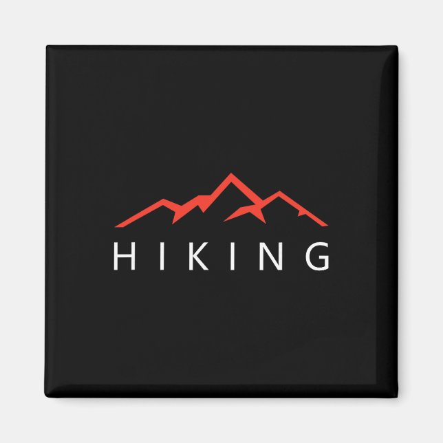 Wandern Berge Cooler Wanderer  Magnet (Vorne)