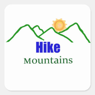 Wandern Berge Silhouette Aufkleber