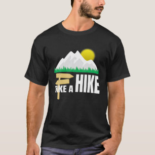 Wandern Bergsteigen Bergwald Geschenk T-Shirt