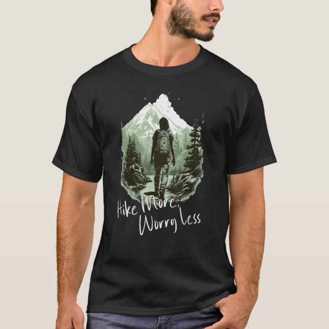Wandern Besorgnis erregender Weniger Wandern Spric T-Shirt (Vorderseite)