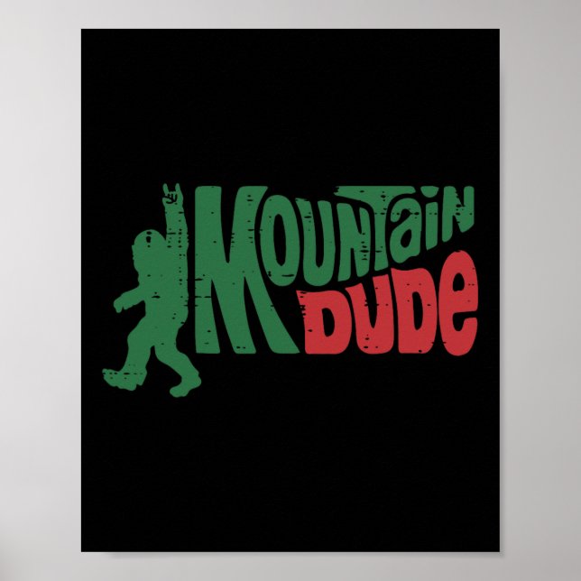 Wandern Bigfoot Berg Typ Sasquatch Fels Männer Fra Poster (Vorne)