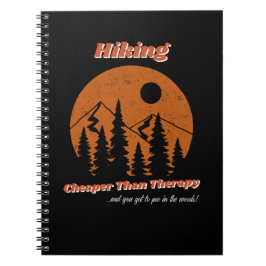 Wandern: Billiger als Therapy Spiral Notebook Notizblock