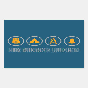 Wandern Bluerock Wildland Provinzialpark Rechteckiger Aufkleber
