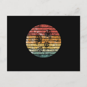 Wandern Boots Footprint Postkarte