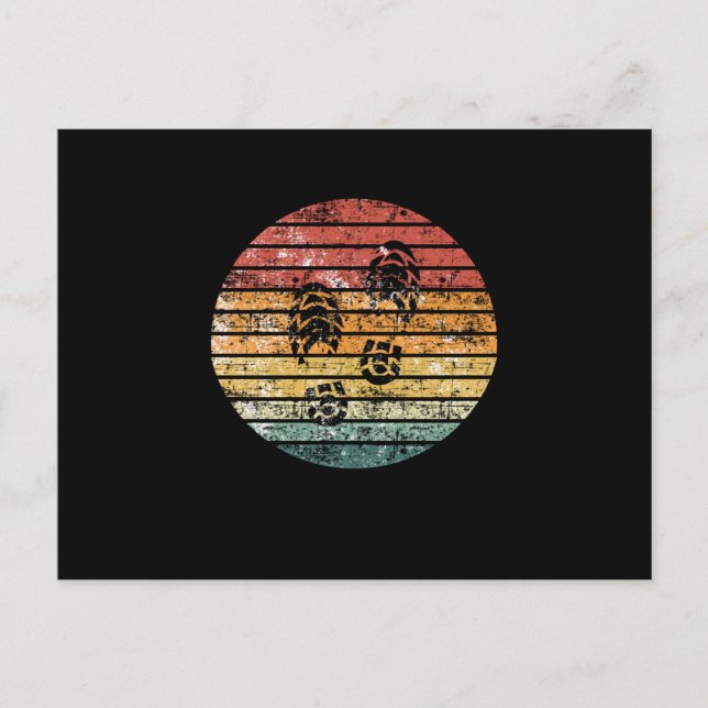 Wandern Boots Footprint Postkarte (Vorderseite)