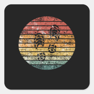 Wandern Boots Footprint Quadratischer Aufkleber