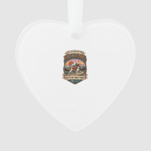Wandern Bretagne Hund Rucksack Berge Ornament