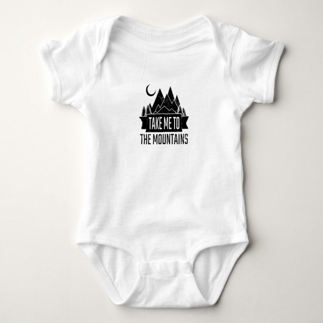Wandern - bringen Sie mich in die Berge Baby Strampler (Vorderseite)