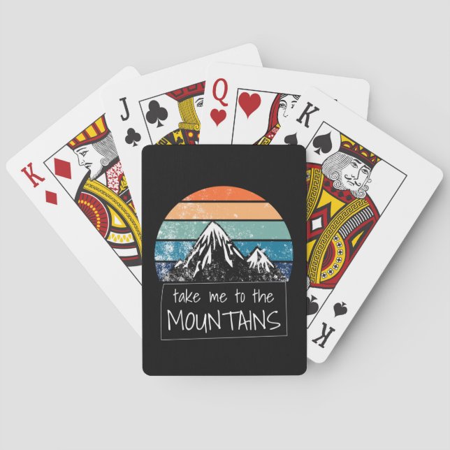 Wandern - bringen Sie mich in die Berge Spielkarten (Rückseite)