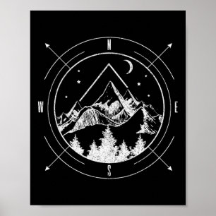 Wandern Camping Berge Comp Wanderer Camper Outdoor Poster