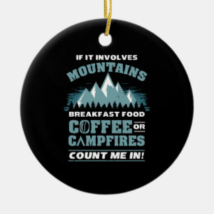 Wandern Camping Kaffee Keramik Ornament