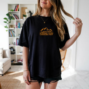 Wandern Camping Trekking Humor schwarzes oranges T T-Shirt