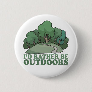 Wandern, Camping, Wandern, Klettern im Freien! Button