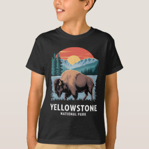Wandern Camping Yellowstone Nationalpark Wildtiere T-Shirt
